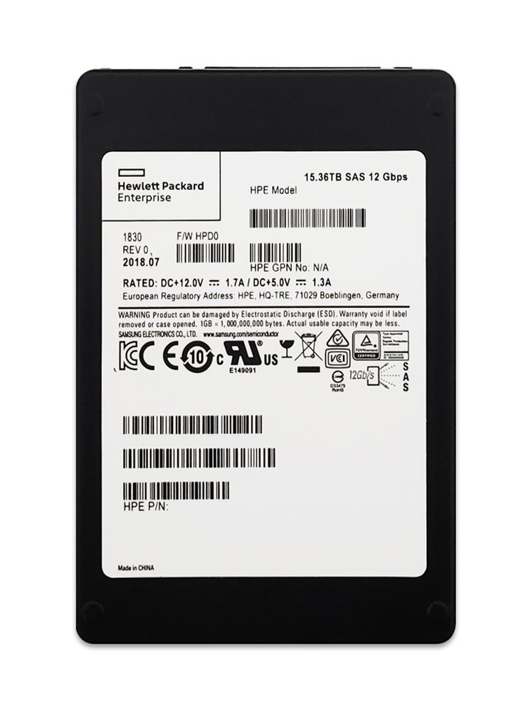HP 15.36TB SAS SFF (2.5in) SSD (P08737-001-RFB) thumbnail