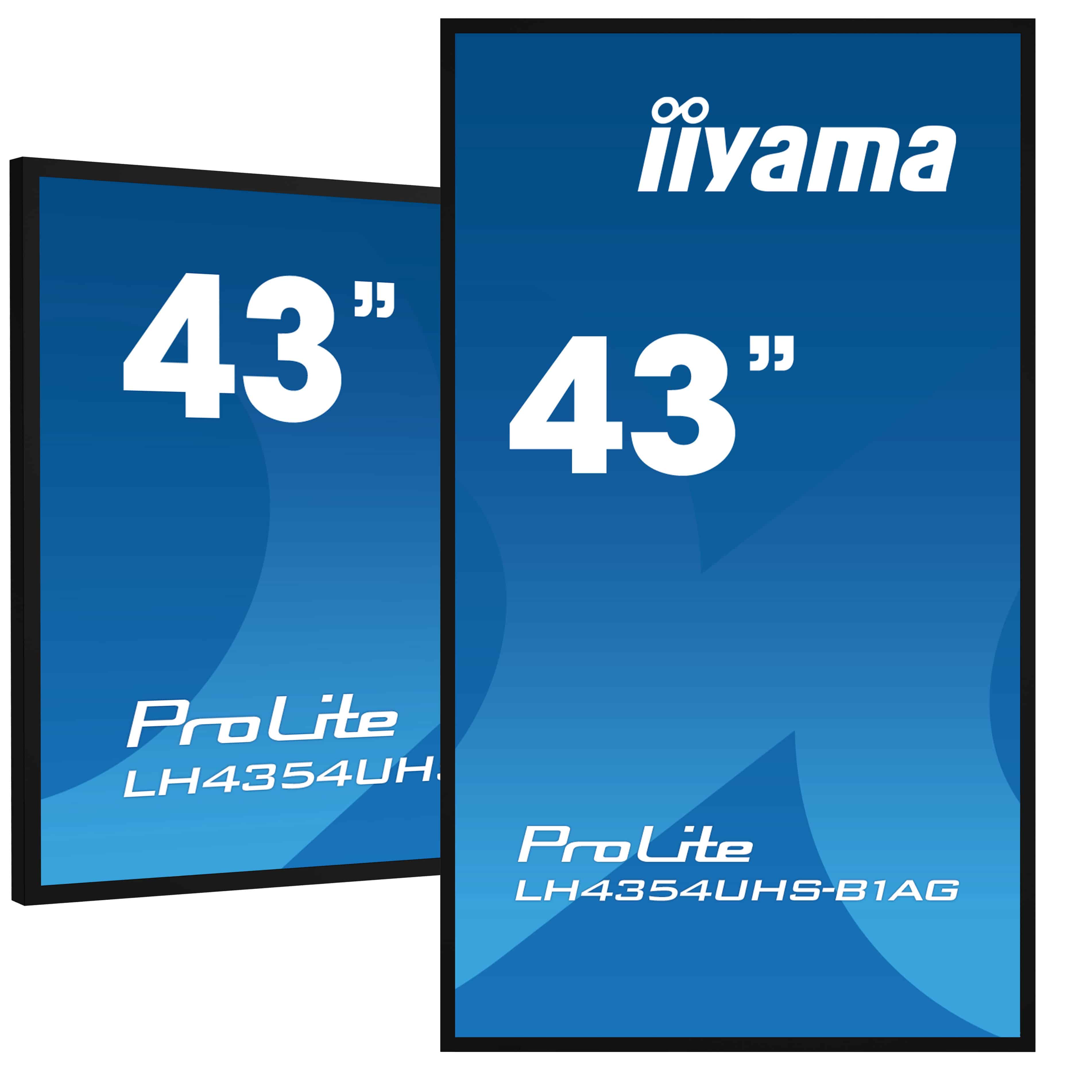 iiyama LH4354UHS-B1AG beeldkrant Digitale signage flatscreen 108 cm (42.5") LCD Wifi 500 cd/m² 4K Ultra HD Zwart Type processor Android 11 24/7 (LH4354UHS-B1AG) thumbnail