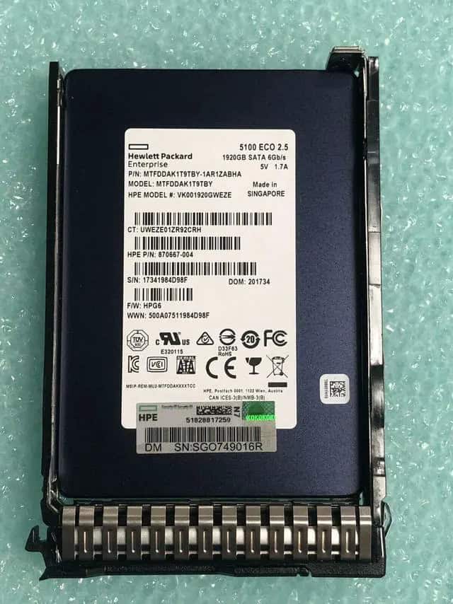 HP 1.92TB SATA RI SFF SC DS SSD (VK001920GWEZE-RFB) thumbnail