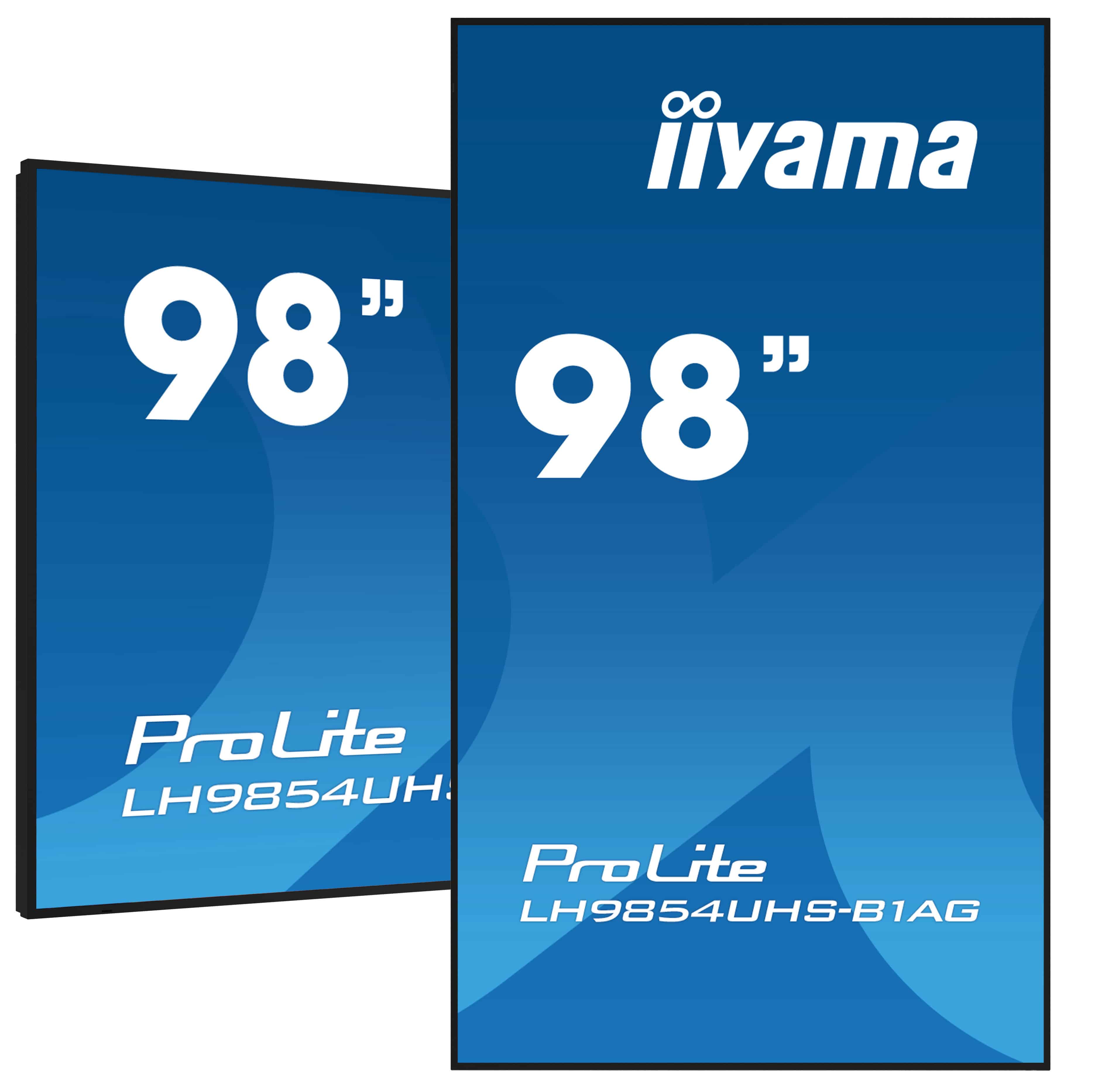 iiyama LH9854UHS-B1AG beeldkrant Digitale signage flatscreen 2,48 m (97.5") LCD Wifi 500 cd/m² 4K Ultra HD Zwart Type processor Android 11 24/7 (LH9854UHS-B1AG) thumbnail