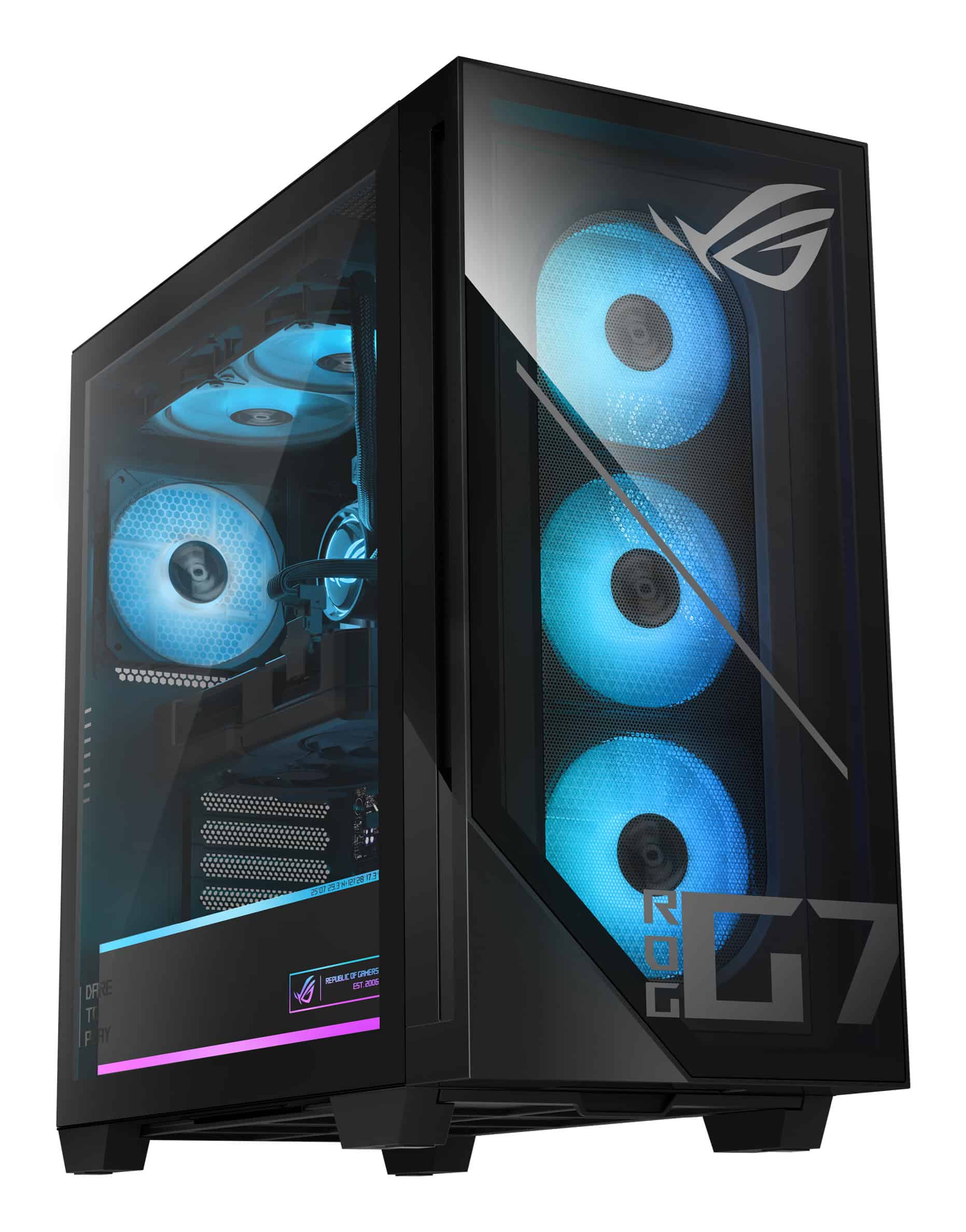 ASUS ROG G700 G700TF-07265F328W Intel Core Ultra 7 265F 32 GB DDR5-SDRAM 1 TB SSD NVIDIA GeForce RTX 5070 Windows 11 Home Tower PC Zwart (90PF0561-M01HN0) thumbnail