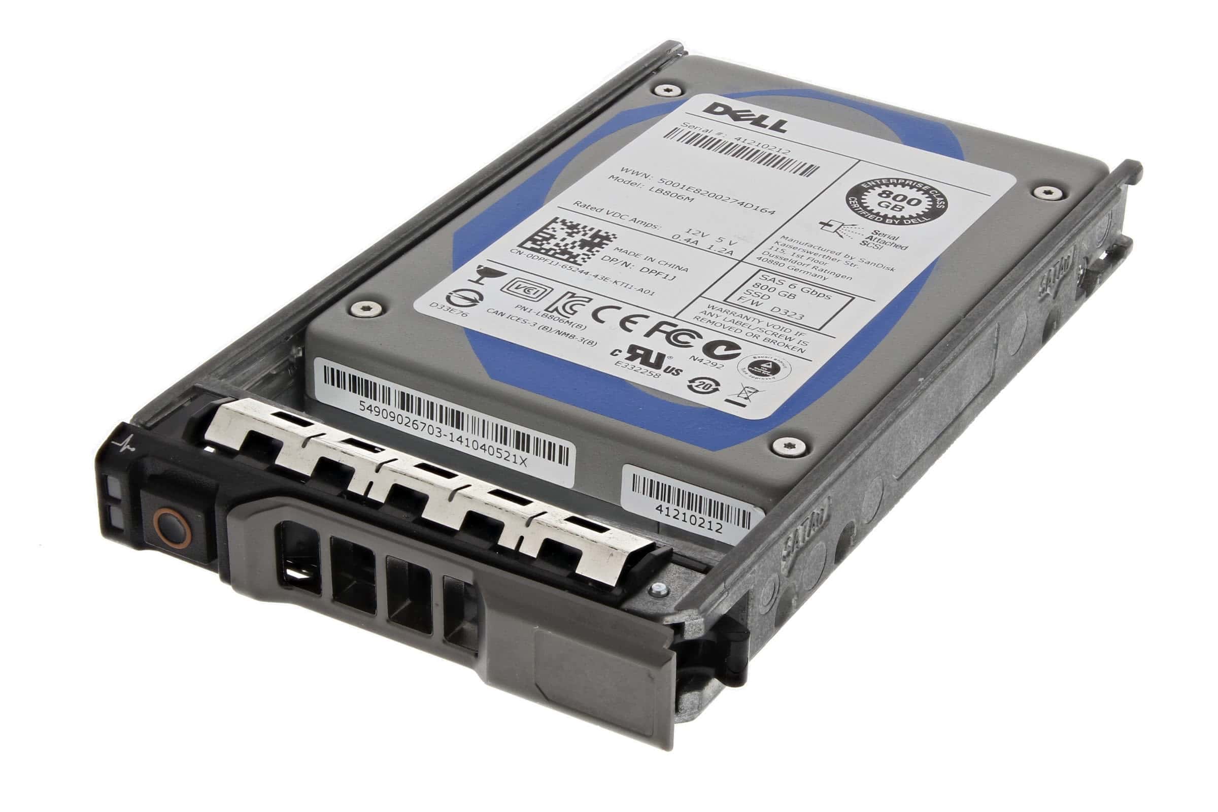Dell SSDR 800GB SAS 2.5 SDSK E/C (DPF1J-RFB) thumbnail