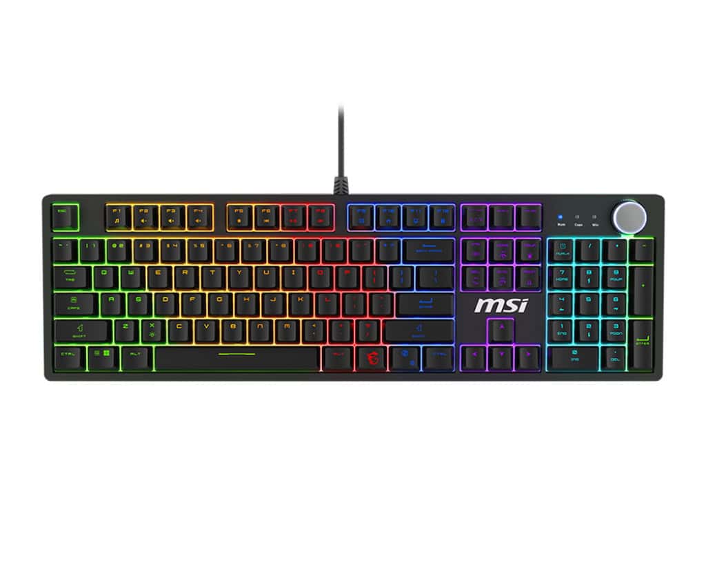 MSI FORGE GK320 RED toetsenbord Gamen USB QWERTY US International Zwart (FORGE GK320 RED US) thumbnail