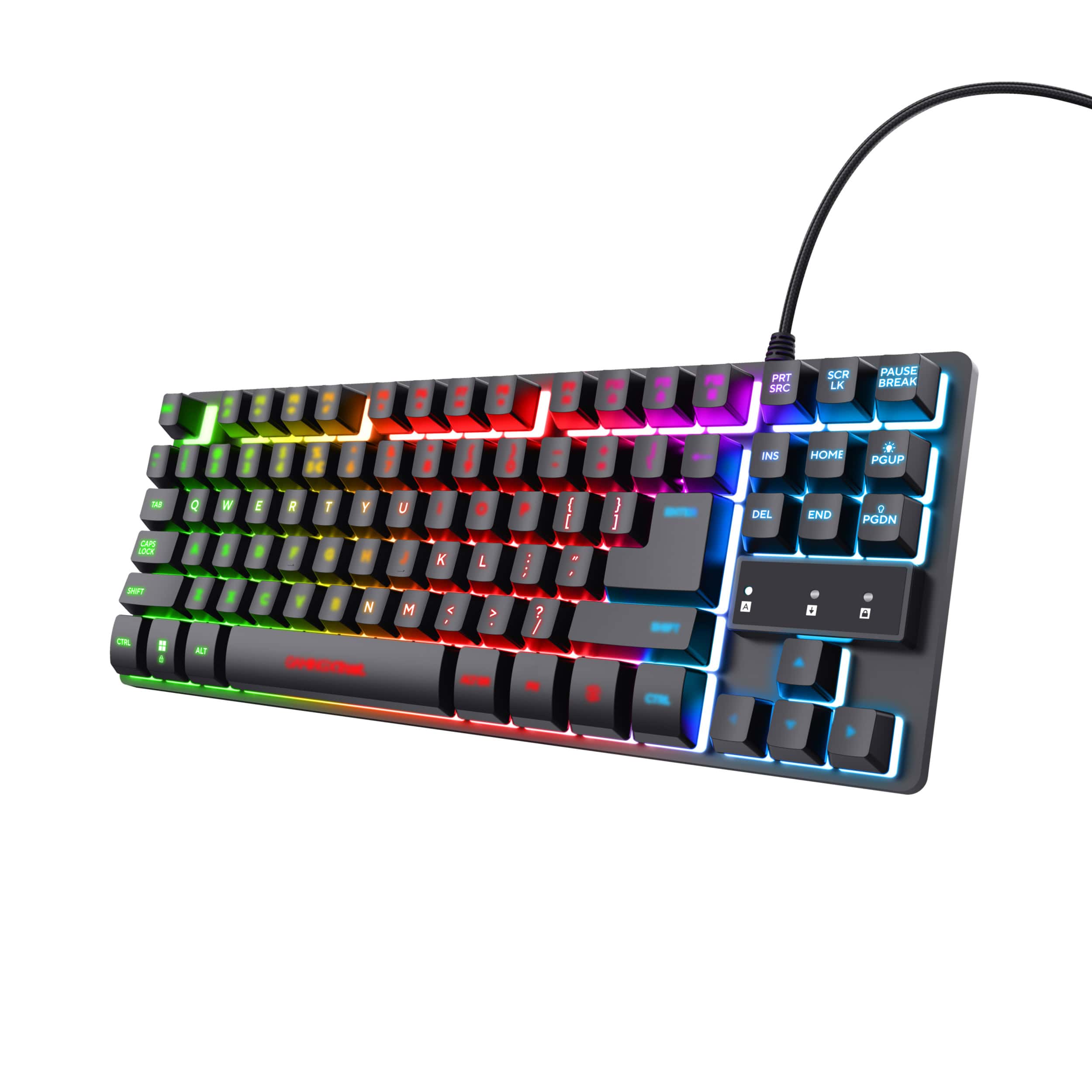 Trust GXT 833 Thado toetsenbord Gamen USB Nederlands Zwart, Zilver (23698) thumbnail