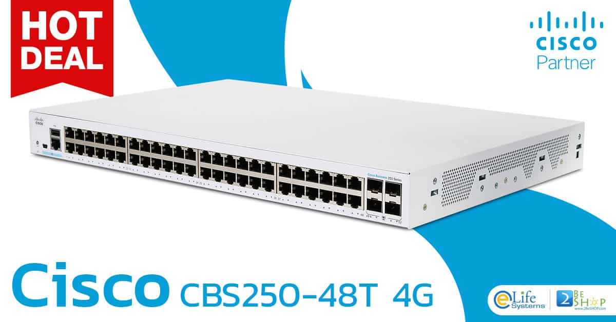 Cisco Refurb/CBS250 Smart 48-port GE 4x1G SFP (CBS250-48T-4GEU-RF) thumbnail