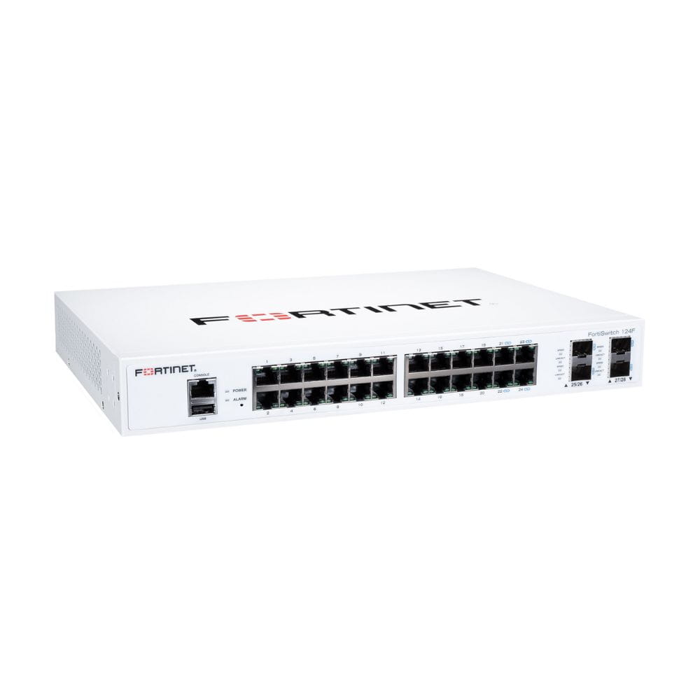 Fortinet FortiSwitch-124F FortiSwitch-124F is a performance/price competitive switch with 24x GE port + 4x SFP+ port + 1x RJ45 c (FS-124F-EU) thumbnail