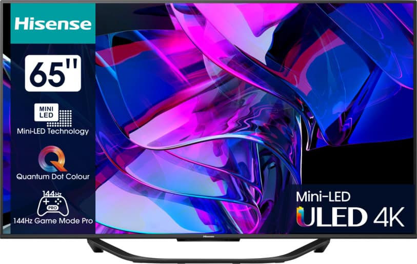 Hisense 65U7KQ 165,1 cm (65") 4K Ultra HD Smart TV Wifi Zwart 1000 cd/m² (65U7KQ) thumbnail
