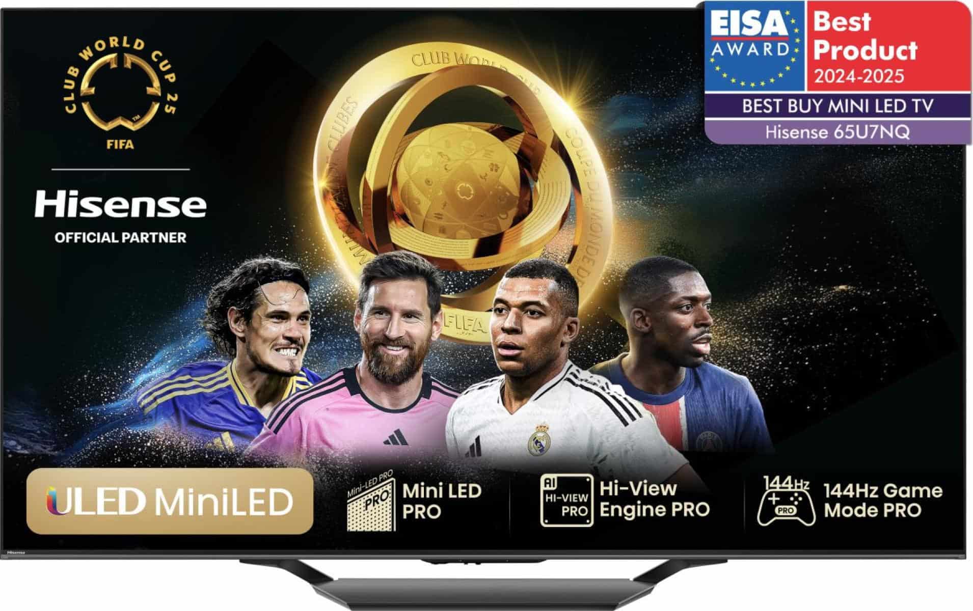 Hisense 65U7NQ 165,1 cm (65") 4K Ultra HD Smart TV Wifi Zwart 1500 cd/m² (65U7NQ) thumbnail