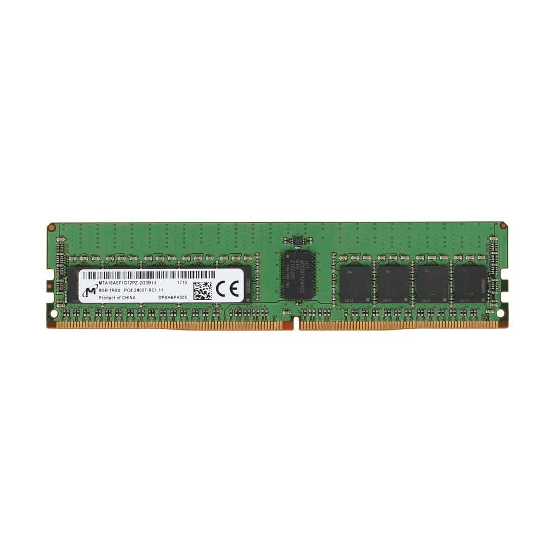 MICRON 8GB (1*8GB) 1RX4 PC4-19200T-R DDR4-2400MHZ RDIMM (MTA18ASF1G72PZ-2G3B1) thumbnail