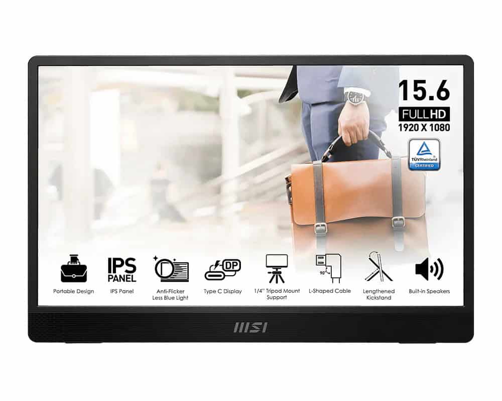 MSI PRO MP161 E2 16 1920 x 1080 (Full HD) Mini HDMI USB-C 60Hz (PRO MP161 E2) thumbnail