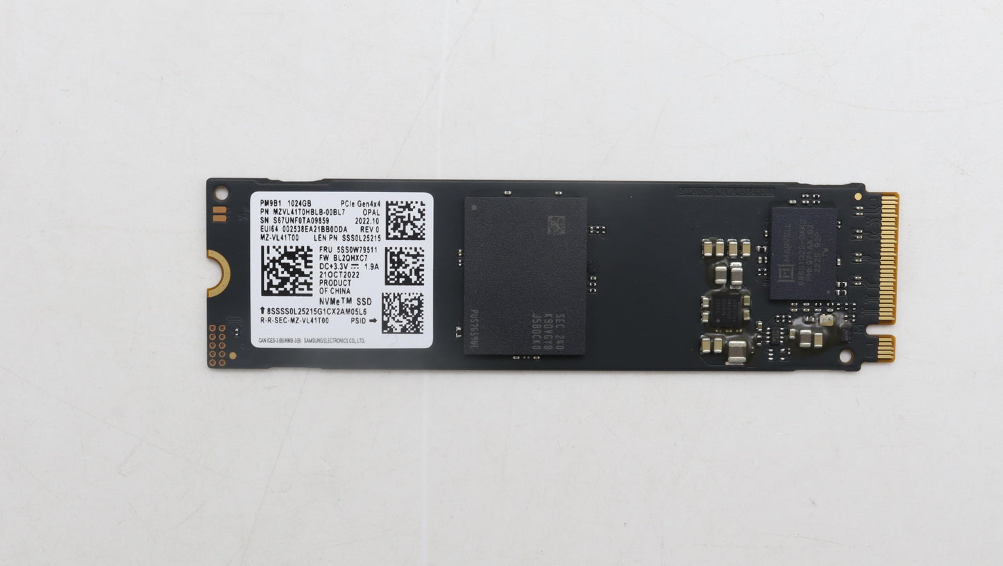 Lenovo SSD 1TB M.2 2280 PCIe4x4 SAM OPAL (5SS0W79511) (5SS0W79511) thumbnail
