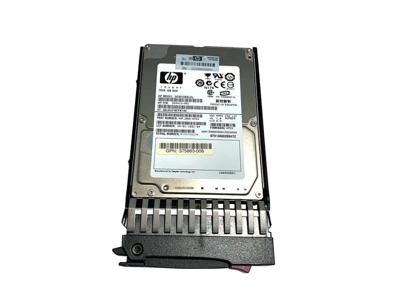 HP DRV HD 72G SAS 2.5 DP 10K HP (486824-001) thumbnail