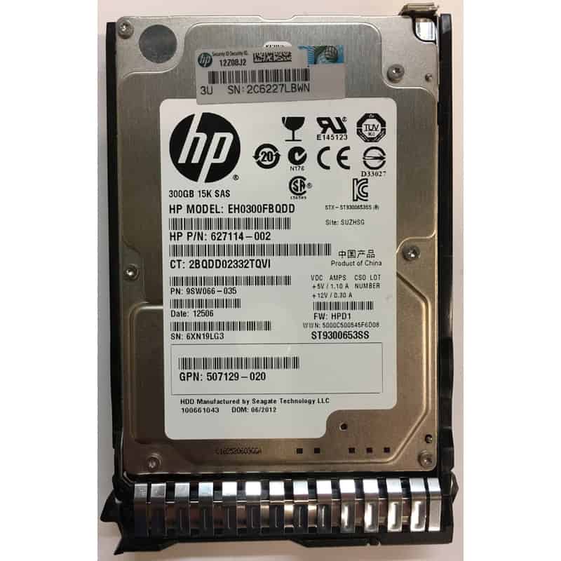 HP 300GB SAS 6G 15K SFF SC HDD (627114-002) thumbnail