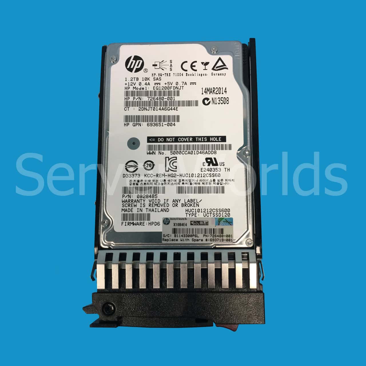 HP 1.2Tb 10K RPM SAS 2.5 Inch (693719-001) thumbnail