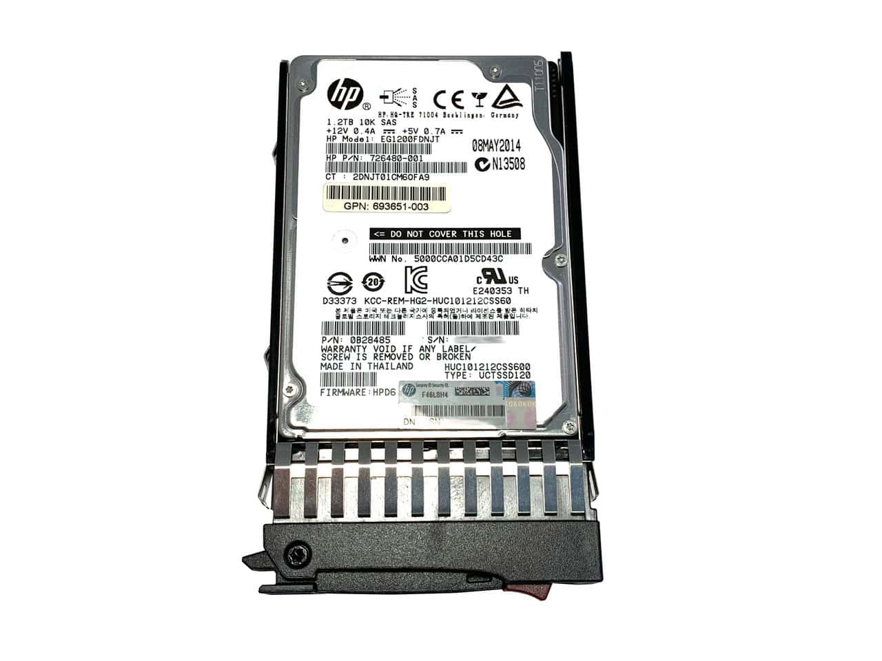HP 1.2TB 6G SAS 10K 2.5in DP ENT (718160-B21) thumbnail
