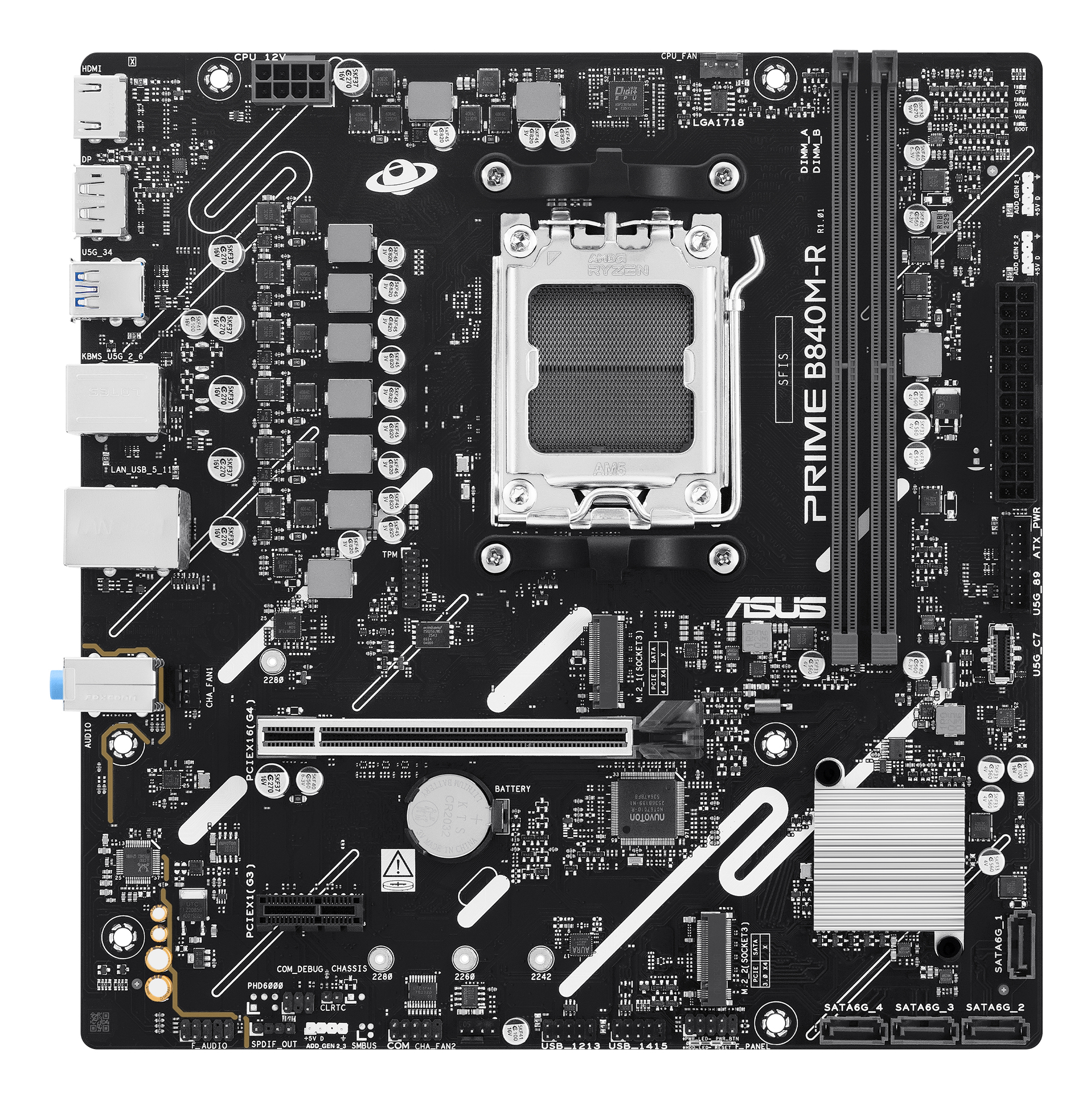 ASUS PRIME B840M-R AMD B840 Socket AM5 micro ATX (90MB1PT0-M0EAY0) thumbnail