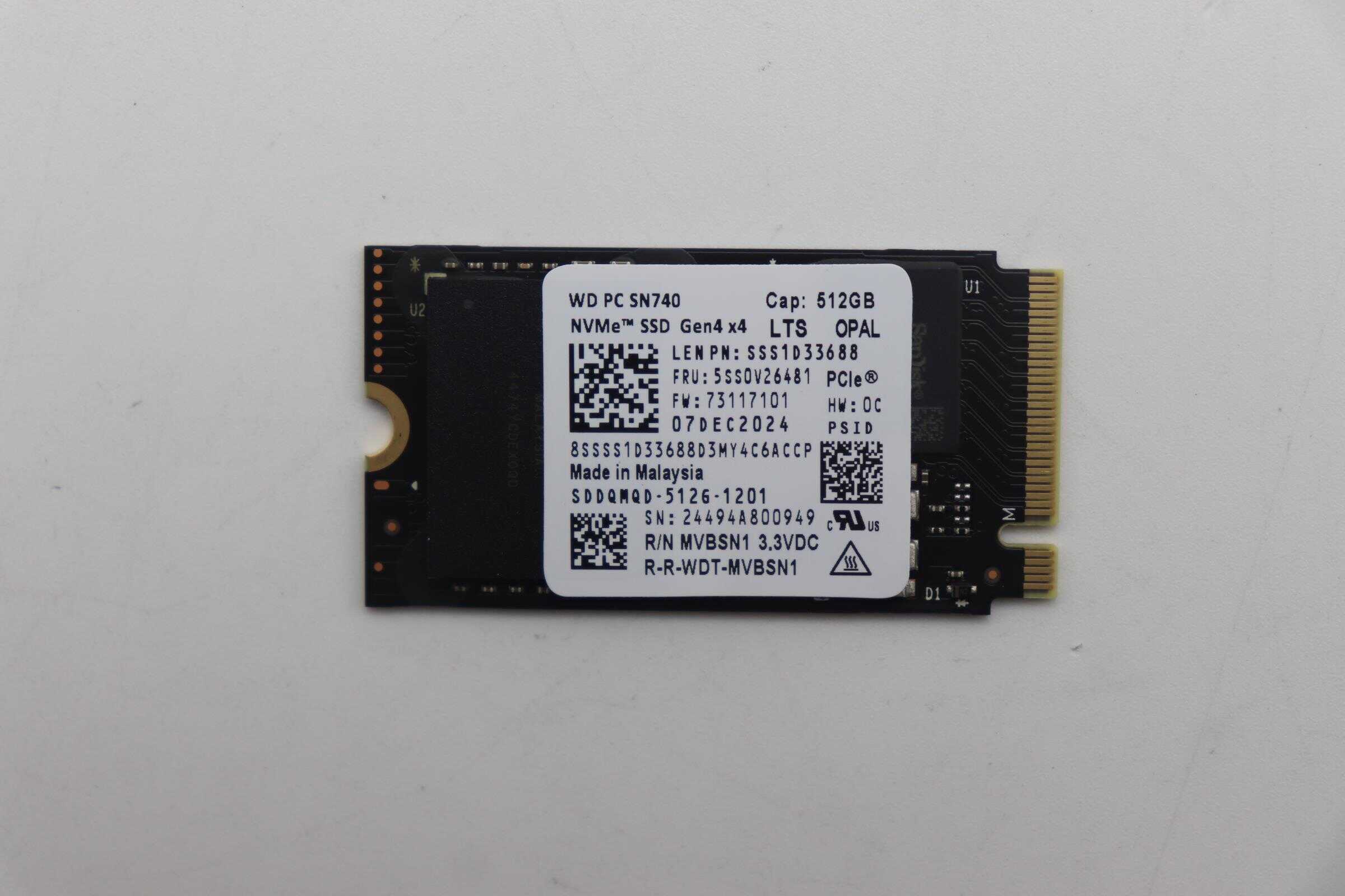Lenovo SSD 256GB M.2 2242 PCIe4x4 STC OP (5SS0V26454) (5SS0V26454) thumbnail