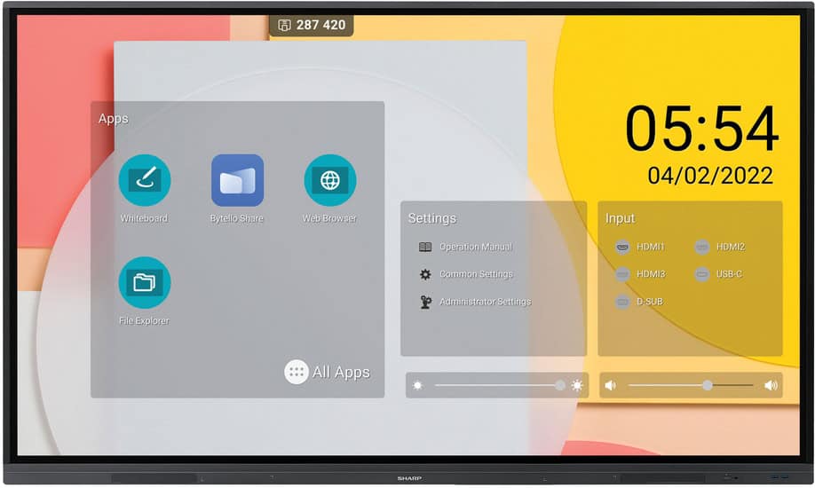 Sharp PN-L652B 165,1 cm (65") 3840 x 2160 Pixels LCD Zwart (PNL652B) thumbnail