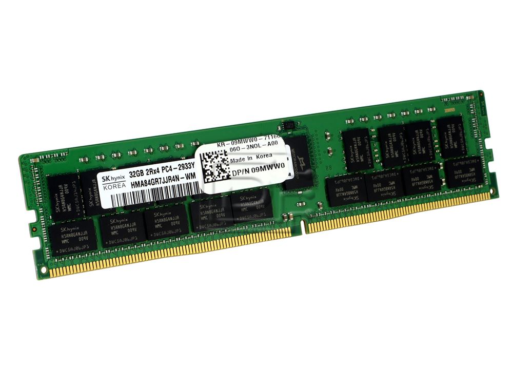 Dell Ram - 32GB - 2Rx4 - PC4-23400R - DDR4-2933MHz (HMA84GR7JJR4N-WM) thumbnail