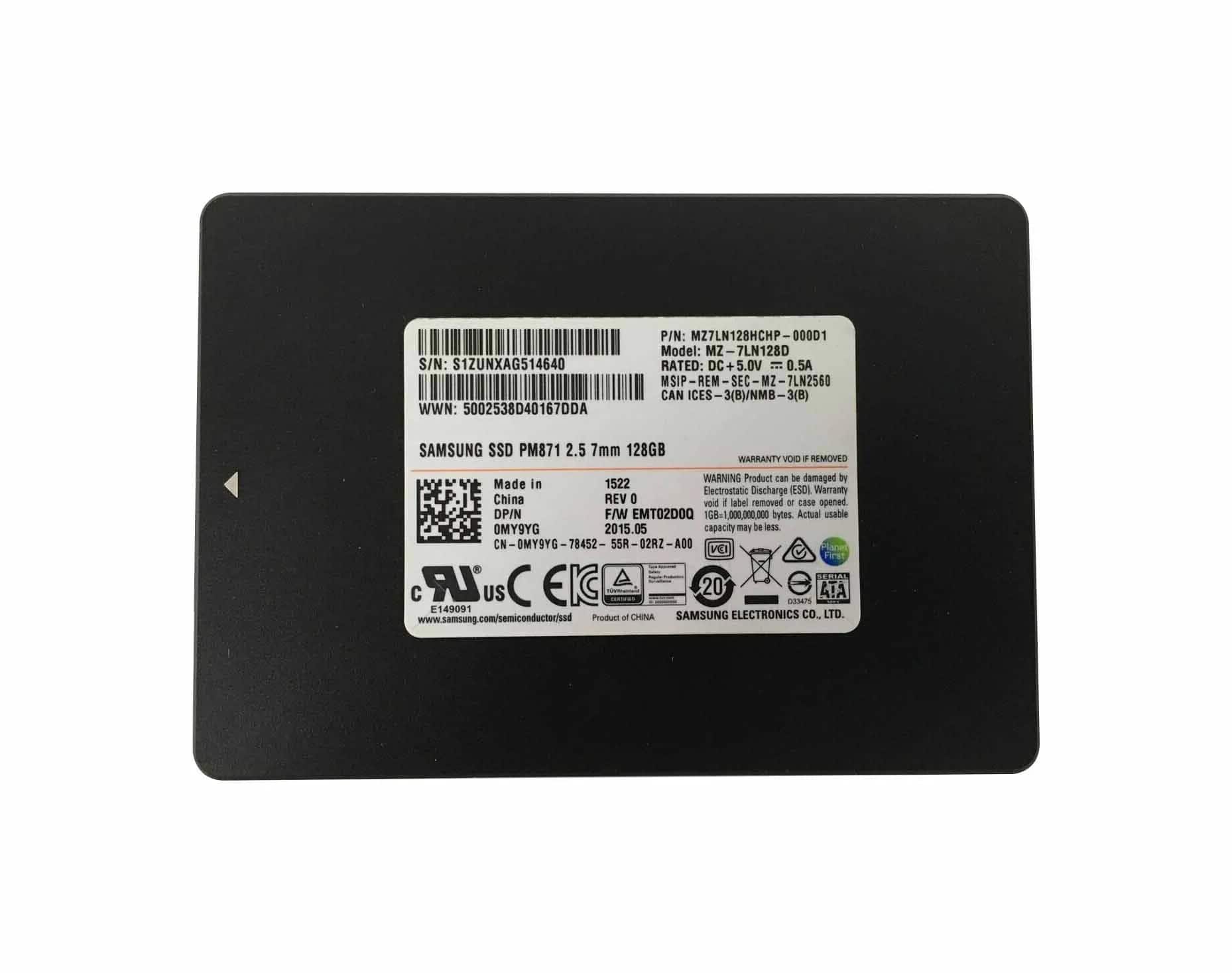 Dell 128GB 6G 2.5INCH SATA SSD (MY9YG-RFB) thumbnail