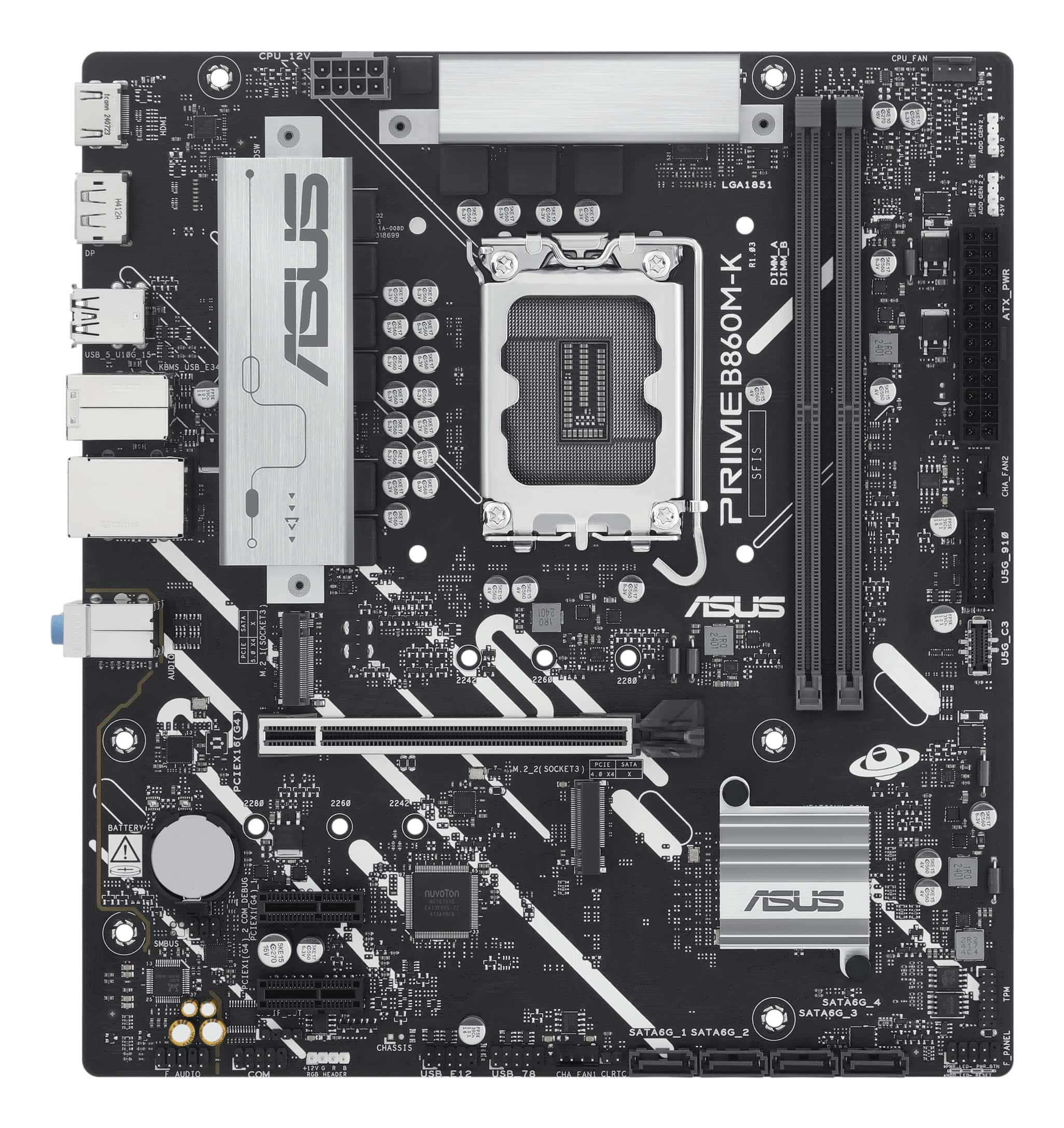 ASUS PRIME B860M-K Intel B860 LGA 1851 (Socket V1) micro ATX (PRIME B860M-K) thumbnail