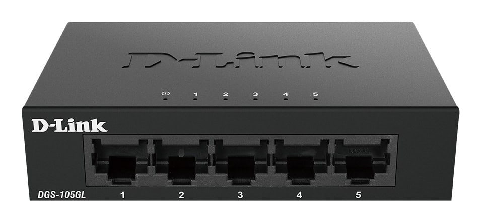 D-Link DGS-105GL/E netwerk-switch Unmanaged Gigabit Ethernet (10/100/1000) Zwart (DGS-105GL) thumbnail