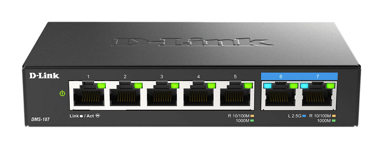 D-Link 7-Poort Multi-Gigabit Unmanaged Switch (DMS-107) thumbnail