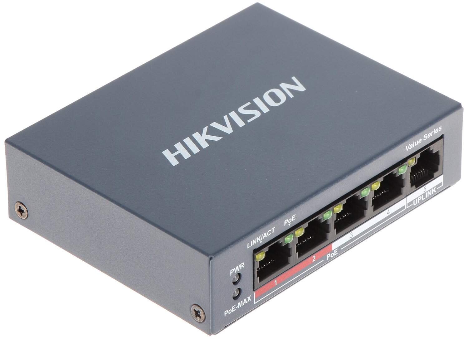 Hikvision DS-3E0105P-E(B) 4 Port Fast Ethernet Unmanaged POE Switch (DS-3E0105P-E(B)) thumbnail