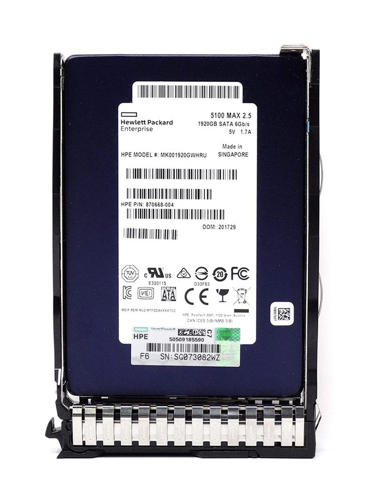HP SPS-DRV SSD 1.92TB LFF SATA (MK001920GWHRU-RFB) thumbnail