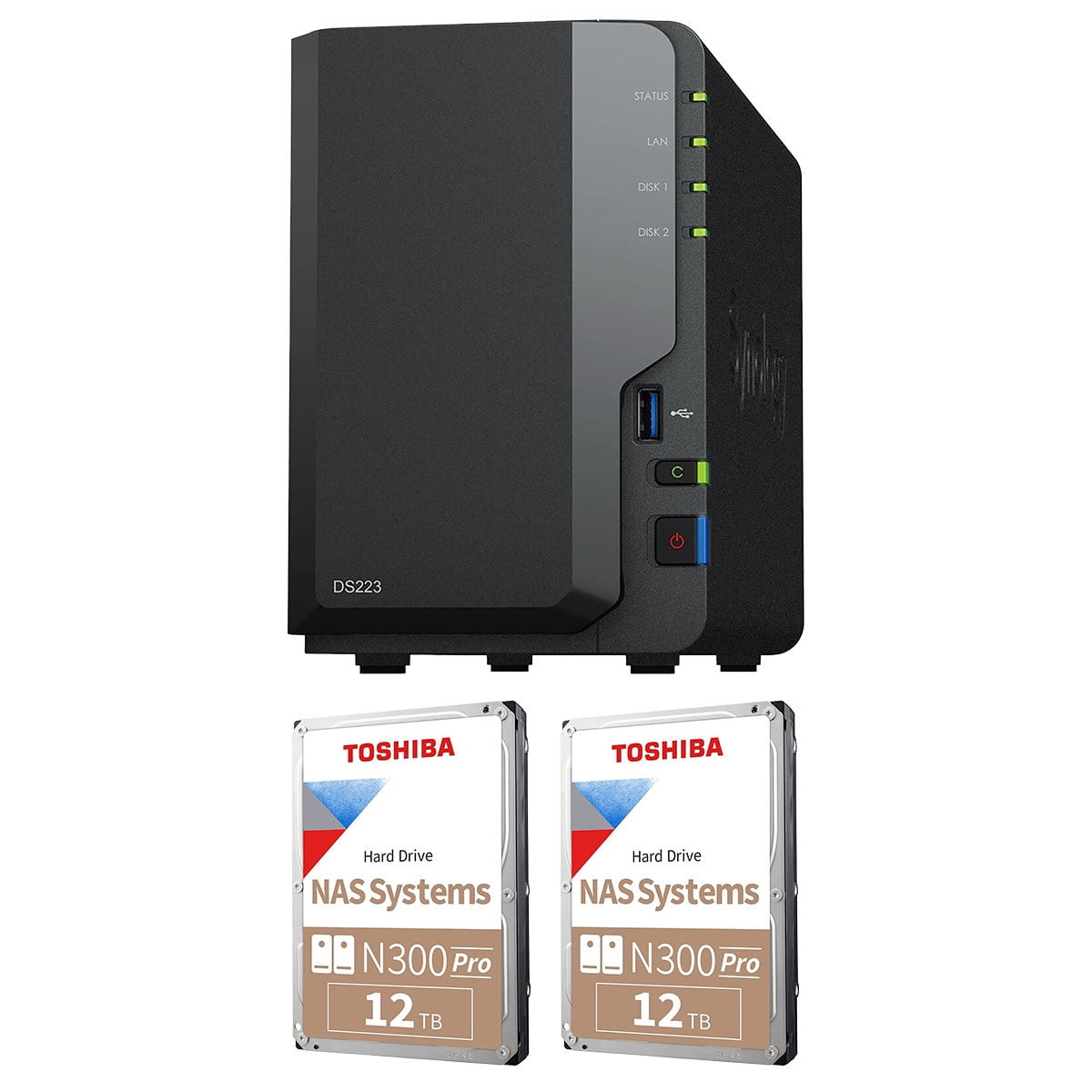 Synology Serwer Synology Synology DS223 zestaw (DS223-12T-00-2) thumbnail