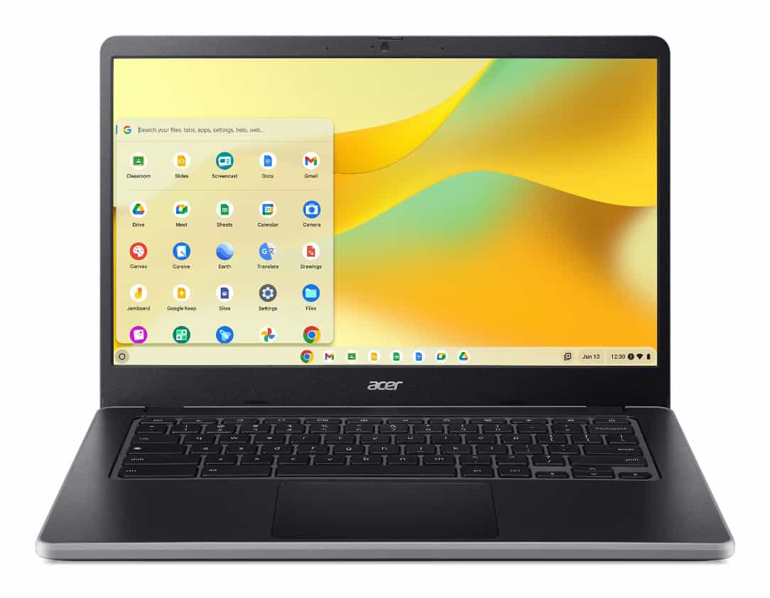 Acer Chromebook 314 C936T-TCO-C476 Intel® N N100 35,6 cm (14") Touchscreen Full HD 8 GB LPDDR5-SDRAM 64 GB eMMC Wi-Fi 6E (802.11ax) ChromeOS Nederlands Zwart (NX.KNPEH.001) thumbnail