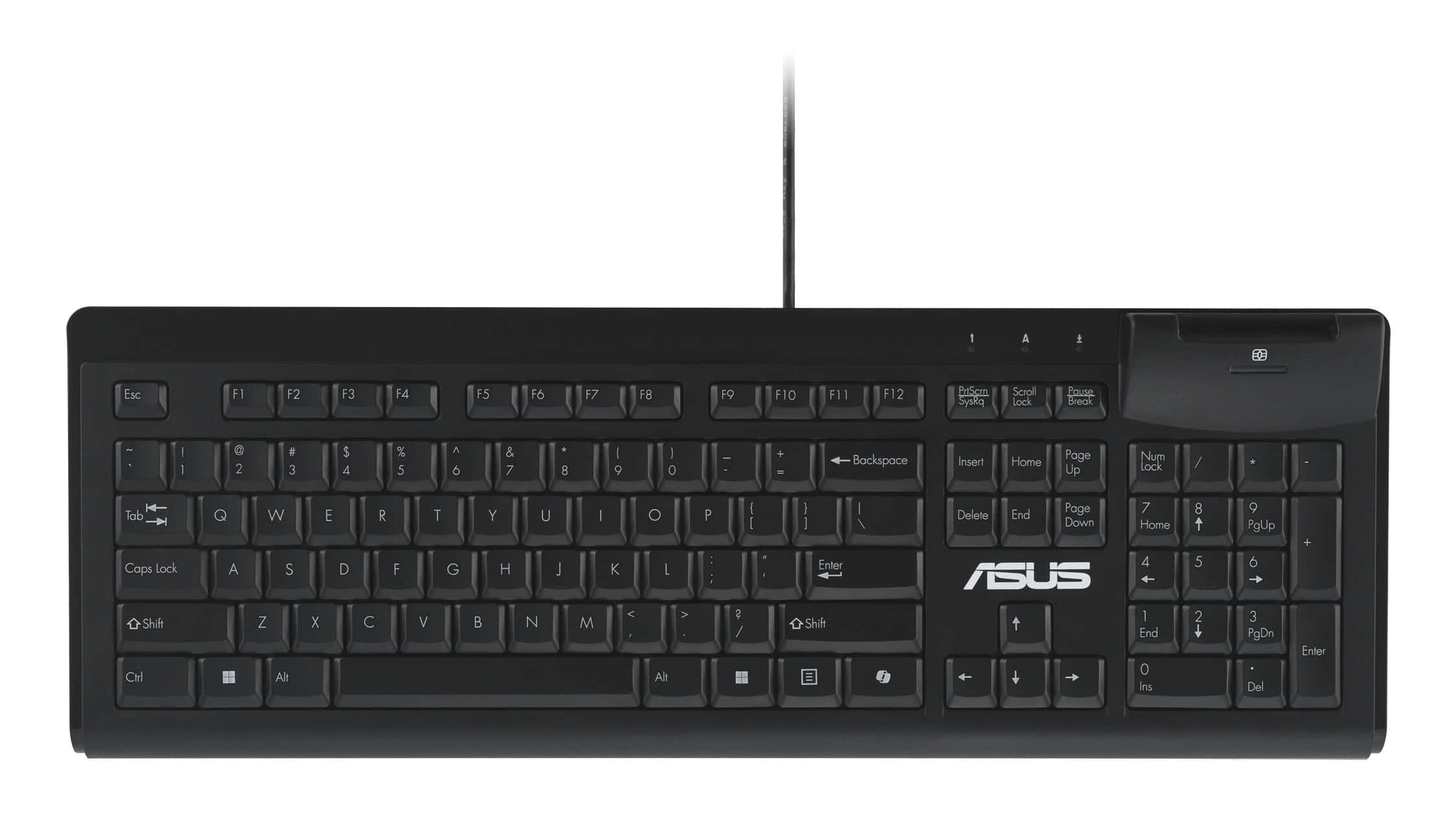 ASUS Smart Card Keyboard KU100 toetsenbord Thuis/Werk USB Zwart (90XB05E0-BKB010) thumbnail