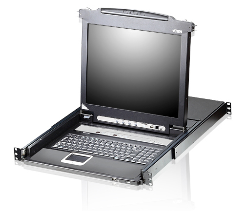 ATEN CL5708N rack console 48,3 cm (19") Zwart 1U (CL5708N-ATA-2XK06FG) thumbnail