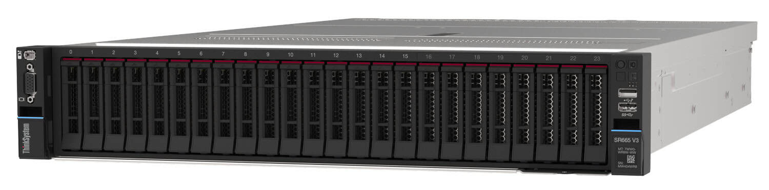 Lenovo ThinkSystem SR665 V3 server Rack (2U) AMD EPYC 9135 3,65 GHz 32 GB DDR5-SDRAM 750 W (7D9AA03PEA) thumbnail