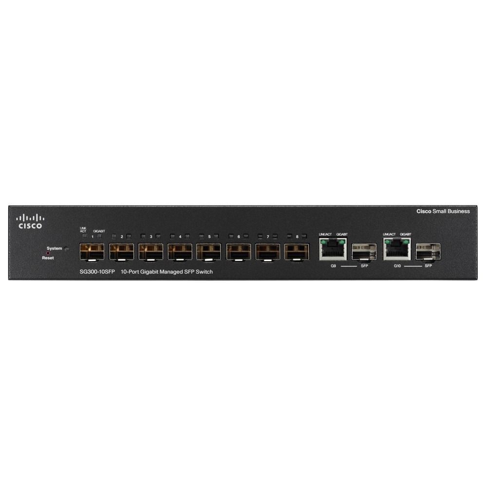 Cisco SG 300-10 10-port Gigabit (SG300-10SFP-K9-RFB) thumbnail
