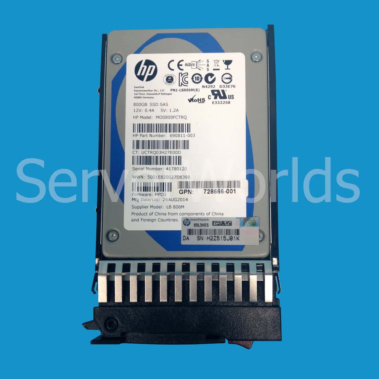 HP 800Gb SAS 2.5 Inch (717878-001) thumbnail