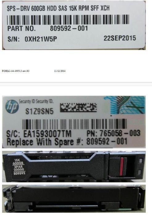 HP DRV 600GB HDD SAS 15K RPM (J8S20A) thumbnail