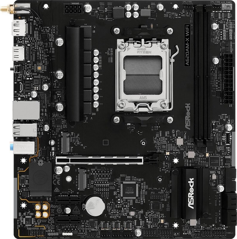 ASRock A620AM-X     WiFi         AM5 mATX HDMI/DP       DDR5 (90-MXBSU0-A0UAYZ) thumbnail