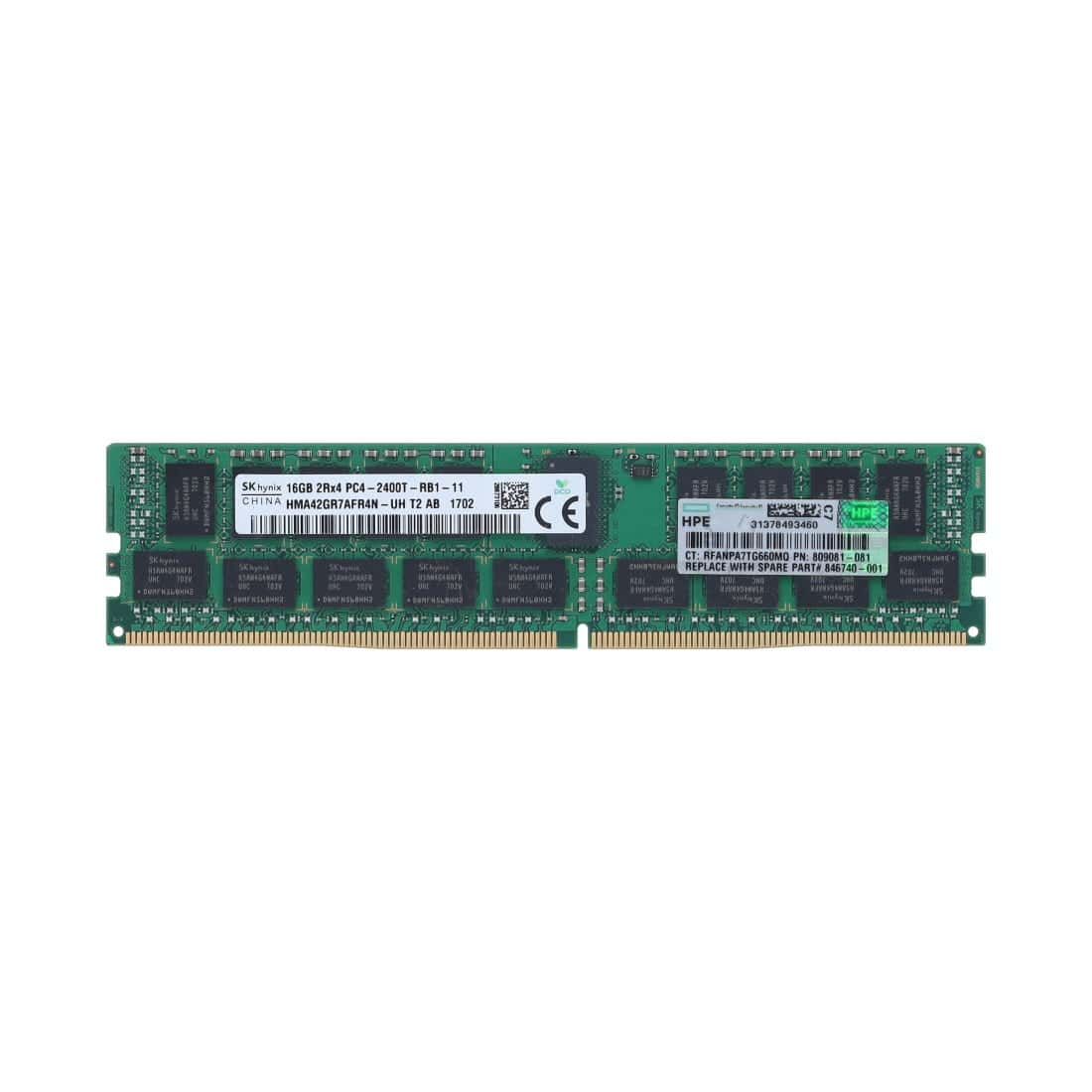 HP 16GB (1*16GB) 2RX4 PC4-19200T-R DDR4-2400MHZ RDIMM (T2) (836220-B21-T2) thumbnail