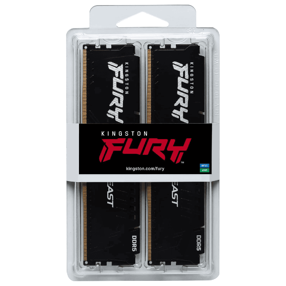 Kingston 6000 32GB CL40 2x16GB Kit FURY Beast Black (KF560C40BBK2-32) thumbnail