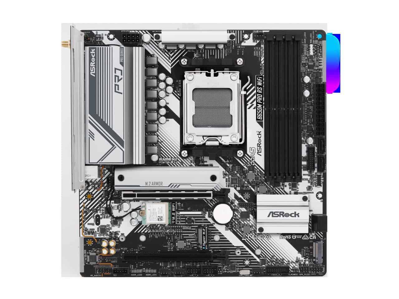 ASRock MB Sc AM5 B650M PRO RS - AMD B650 - 4xDDR5 - 1xDP - 1xHDMI - mATX (B650MPRORS) thumbnail