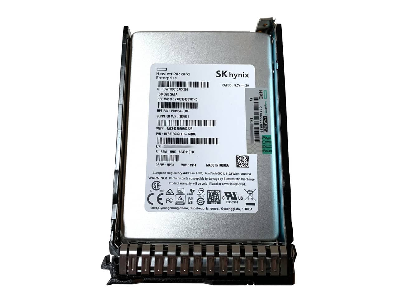 HP 3.84TB SATA Solid State Drive (P06574-001) thumbnail