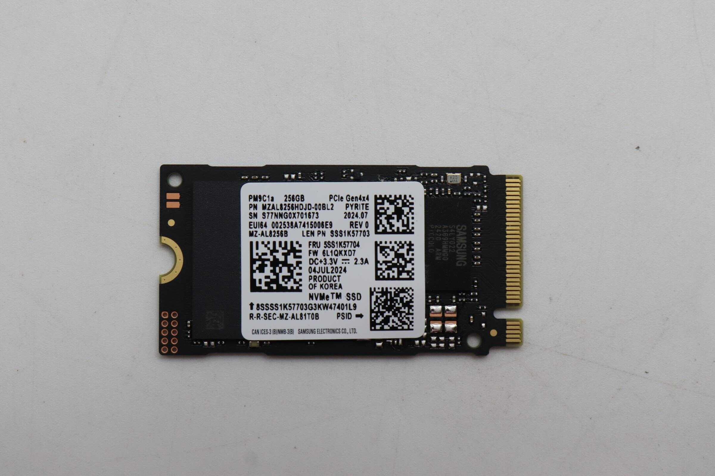 Lenovo SSD 512GB 2242 PCIe G4V x4 (5SS1D33970) (5SS1D33970) thumbnail