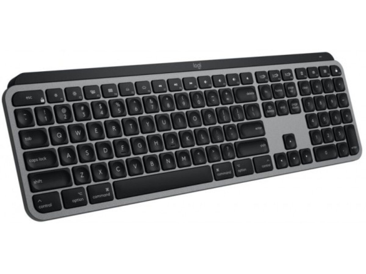 Logitech MX Keys for Mac - Klávesnice - podsvícená - Bluetooth, 2.4 GHz - QWERTY - US mezi (920-009558) thumbnail
