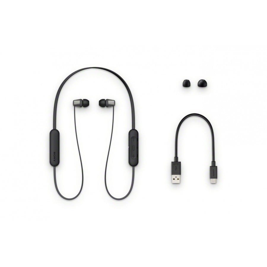 Sony WI-C310B Kabelloser In-Ohr Kopfhörer, Neckband Design, schwarz (WIC310B.CE7) (WIC310B.CE7) thumbnail