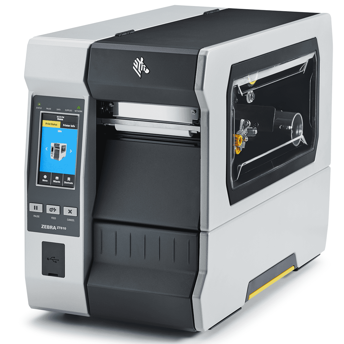 Zebra ZT610 - Etikettendrucker - TD/TT - Rolle (11,4 cm) - 600 dpi - bis zu 356 mm/Sek. - USB 2.0, seriell, Gigabit LAN, USB-Hos (ZT61046-T0E01C0Z) thumbnail