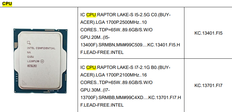 Acer CPU.I7-13700F.LGA.25M.3200.65W.B0 (KC.13701.FI7) thumbnail