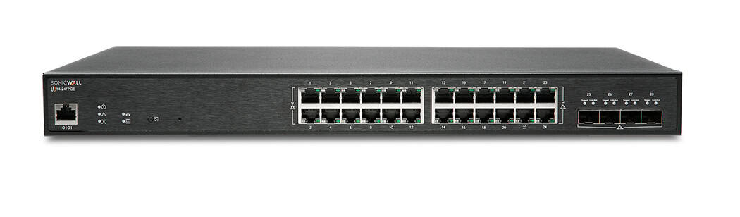 SonicWall SWS14-24FPOE Managed L2 Gigabit Ethernet (10/100/1000) Power over Ethernet (PoE) 1U Zwart (02-SSC-8376) thumbnail