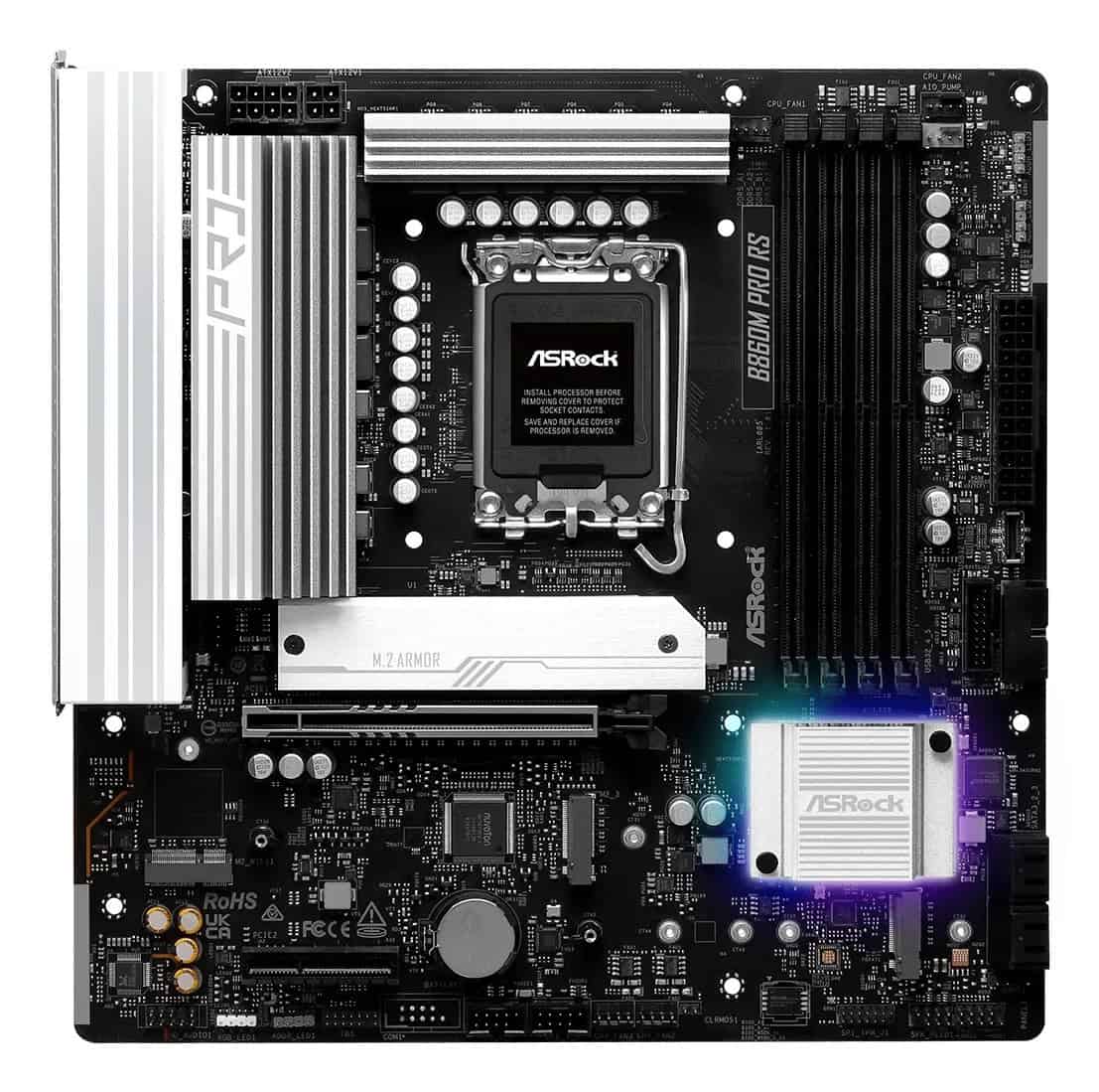 ASRock B860M Pro RS - Motherboard - micro ATX - LGA1851 socket - B860 chipset (90-MXBRP-A0UAYZ) thumbnail