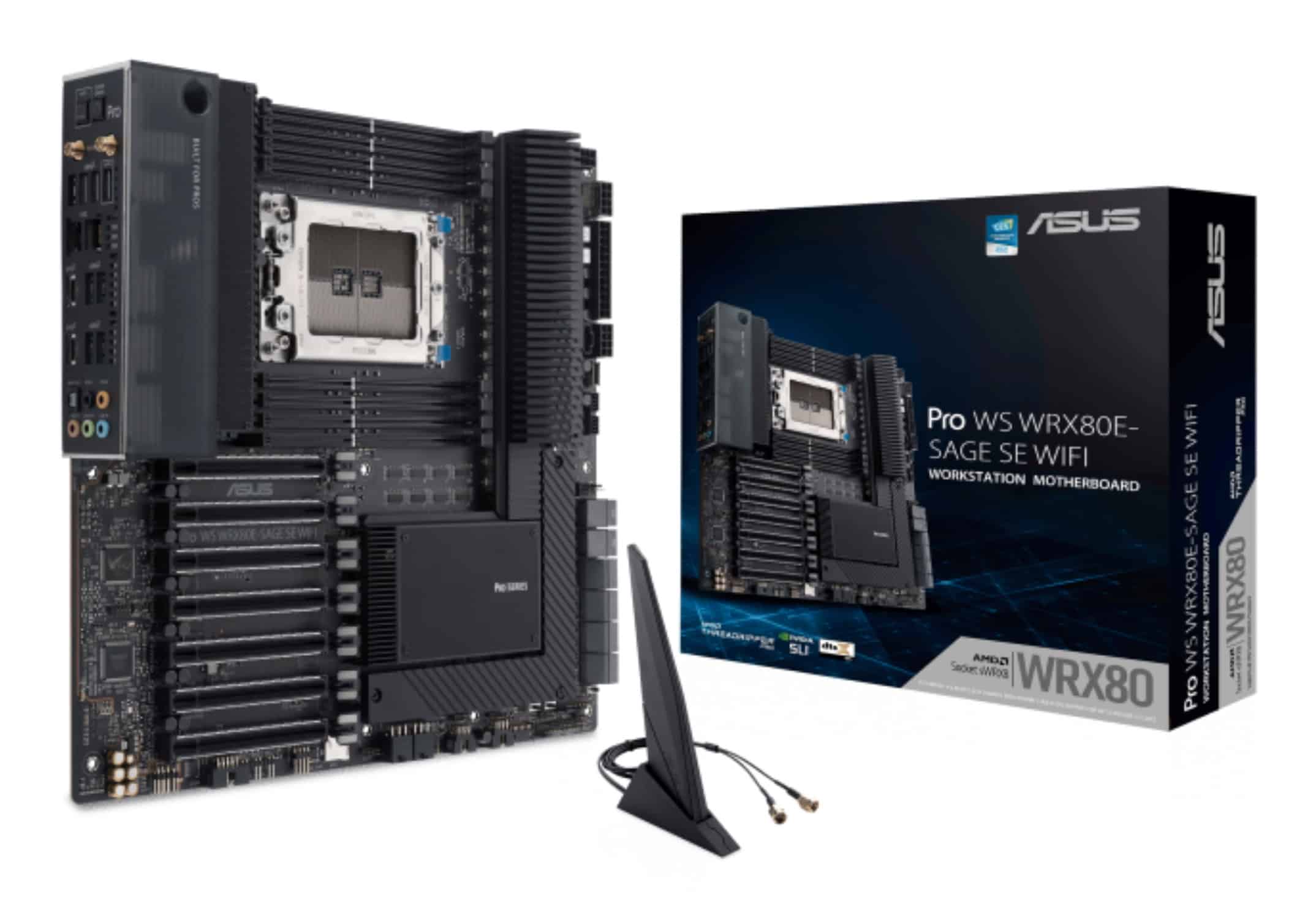 ASUS WRX80E-SAGE SE WIFI AMD WRX80 Socket SP3 Verlengd ATX (90MB1590-M0EAY0) thumbnail